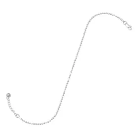 9" 1" Extension Faceted Bead Anklet