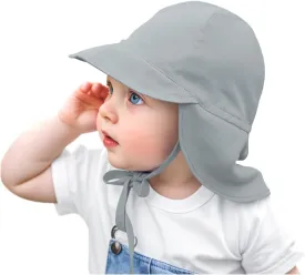 Adjustable Baby Sun Hat Boys Girls, UPF 50  Toddler Summer Beach Swim Hat with Neck Flap for Infant Traveling Cap