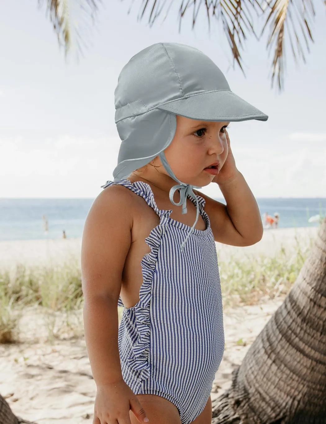 Adjustable Baby Sun Hat Boys Girls, UPF 50  Toddler Summer Beach Swim Hat with Neck Flap for Infant Traveling Cap