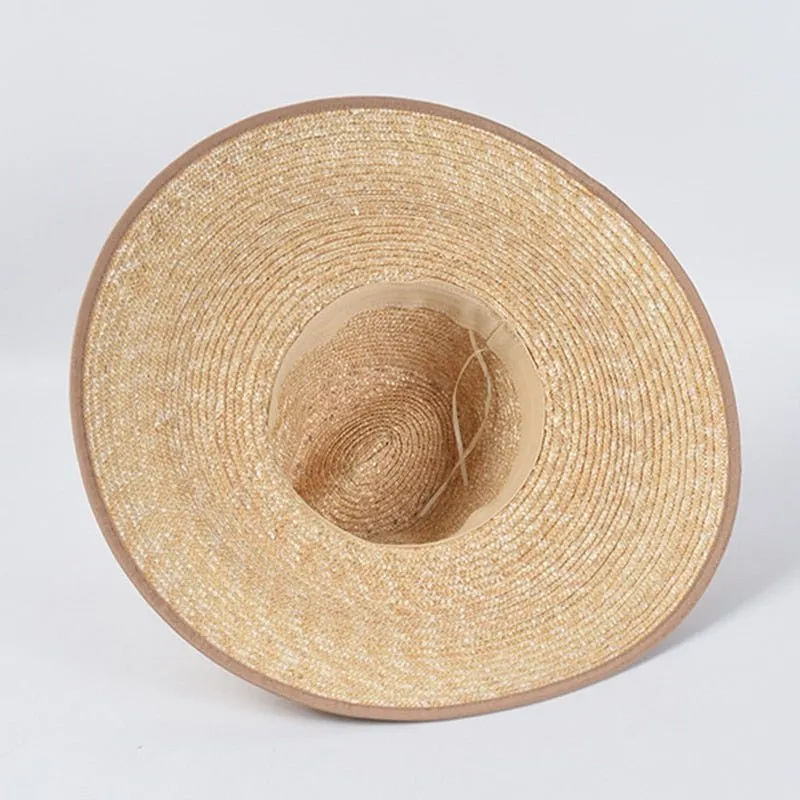Big Sun Hat With Wide Brim and Ribbon Accent