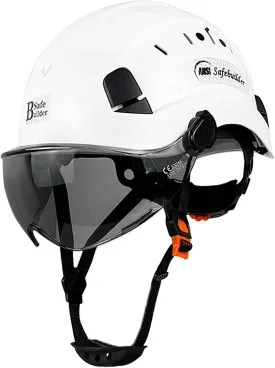 Construction Safety Helmet with Visor ABS Hard Hat Adjustable Ventilation Hardhats Industrial Work Head Protection for Men Certified ANSI/ISEA Z89.1