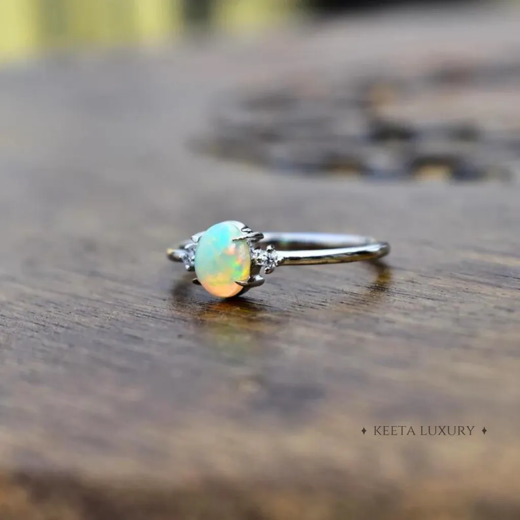 Delicate Gleam - Opal Ring