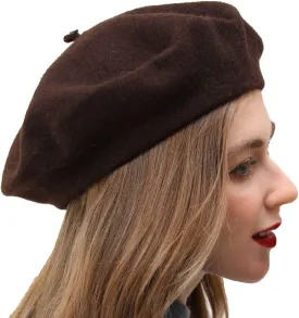 French Beret-Classic Wool Beret Solid Color Womens Beret Cap Hat