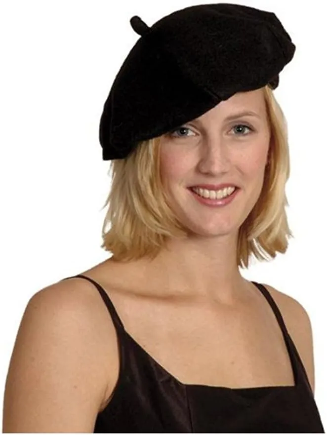 French Beret - Wool Solid Color Womens Beanie Cap Hat
