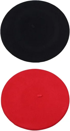 French Beret - Wool Solid Color Womens Beanie Cap Hat