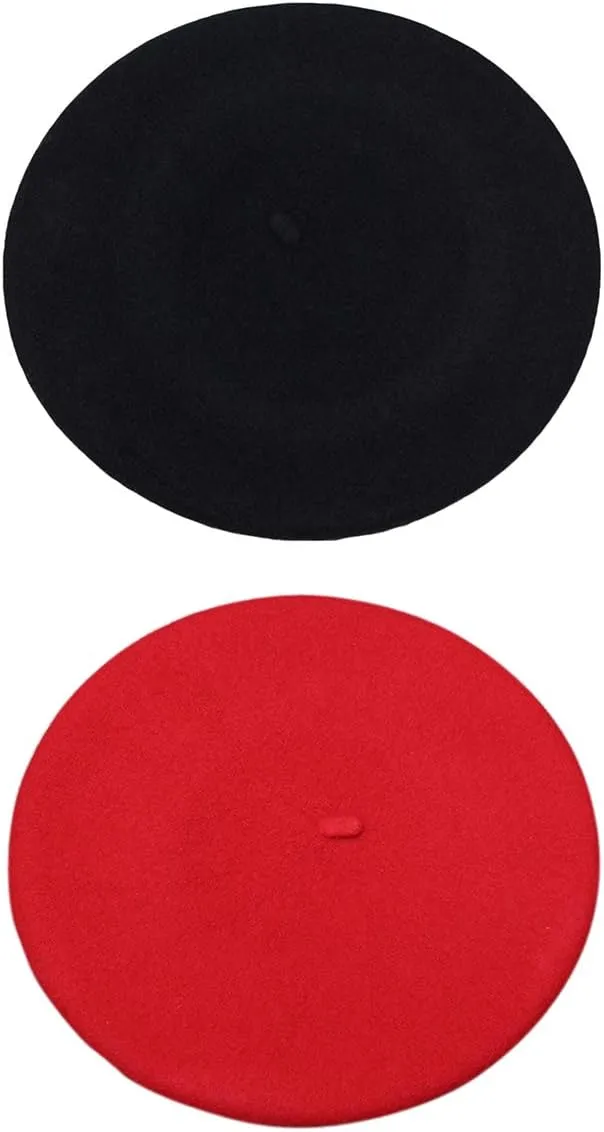 French Beret - Wool Solid Color Womens Beanie Cap Hat