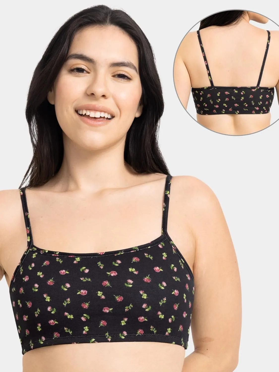 Fruit of the Loom Women's Spaghetti Strap Cotton Sports Bra - All-Day Comfort & Easy Movement - Value Packs