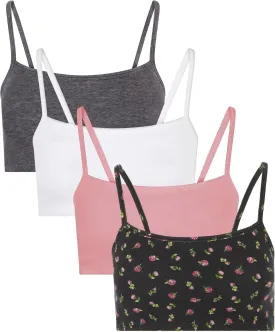 Fruit of the Loom Women's Spaghetti Strap Cotton Sports Bra - All-Day Comfort & Easy Movement - Value Packs