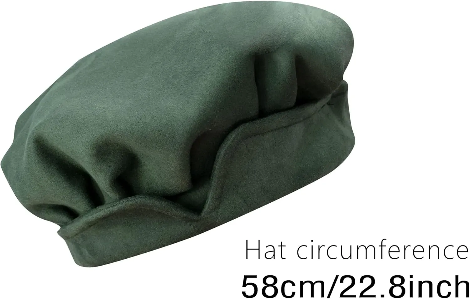 FURPHI Medieval Beret Cap for Men Women Faux Suede Hat Renaissance Festival Costume Accessories