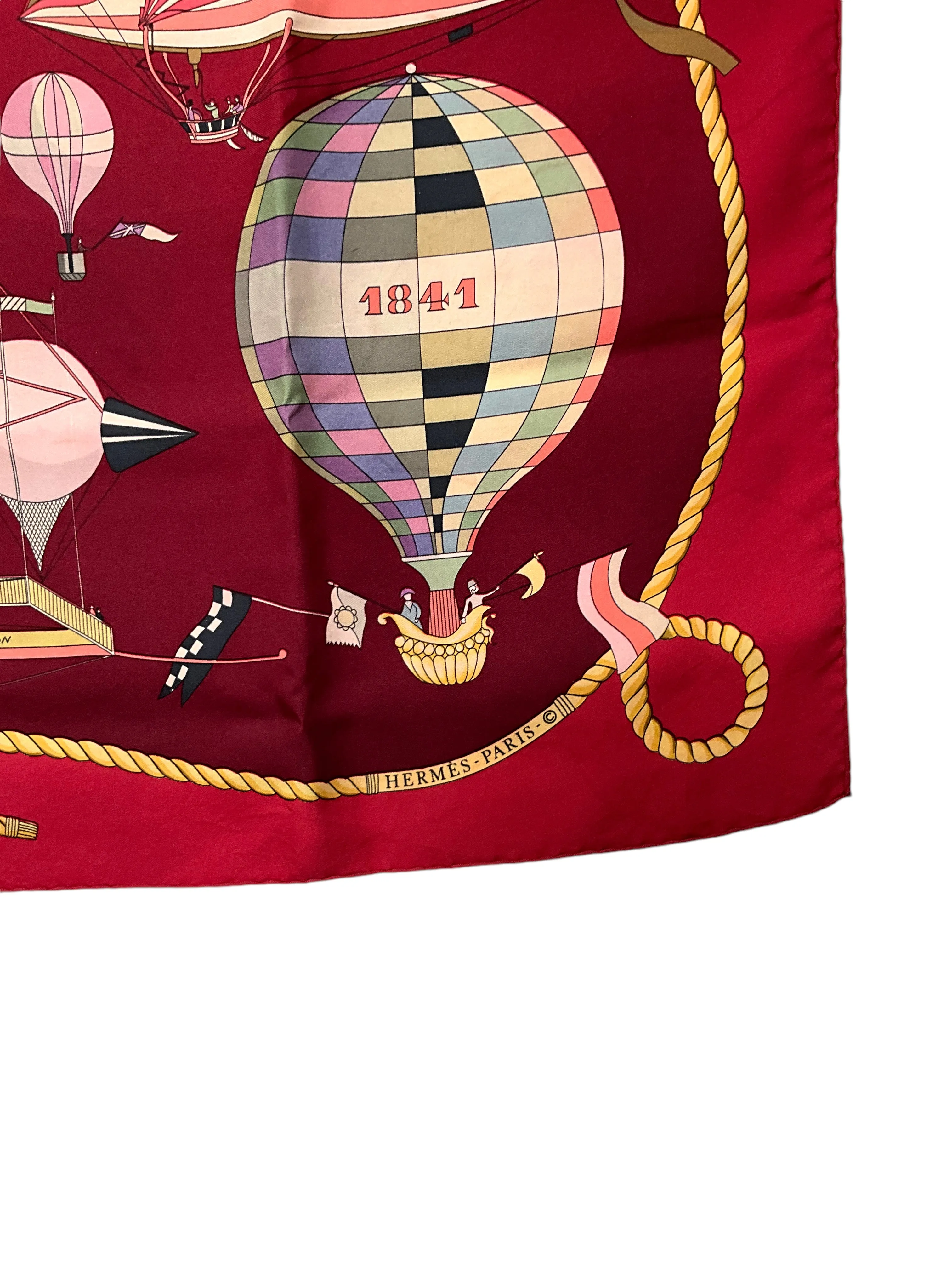 Hermes Les Folies Du Ciel Silk Scarf 90