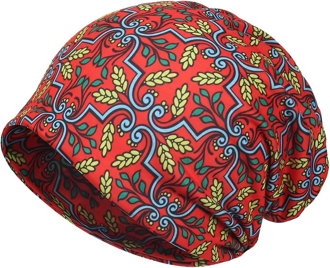 Jemis Versatile Soft-Feel Blend Beanie & Scarf - Stretch Boho Headwear for Chemo Ideal Easy Care