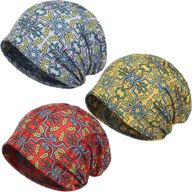 Jemis Versatile Soft-Feel Blend Beanie & Scarf - Stretch Boho Headwear for Chemo Ideal Easy Care