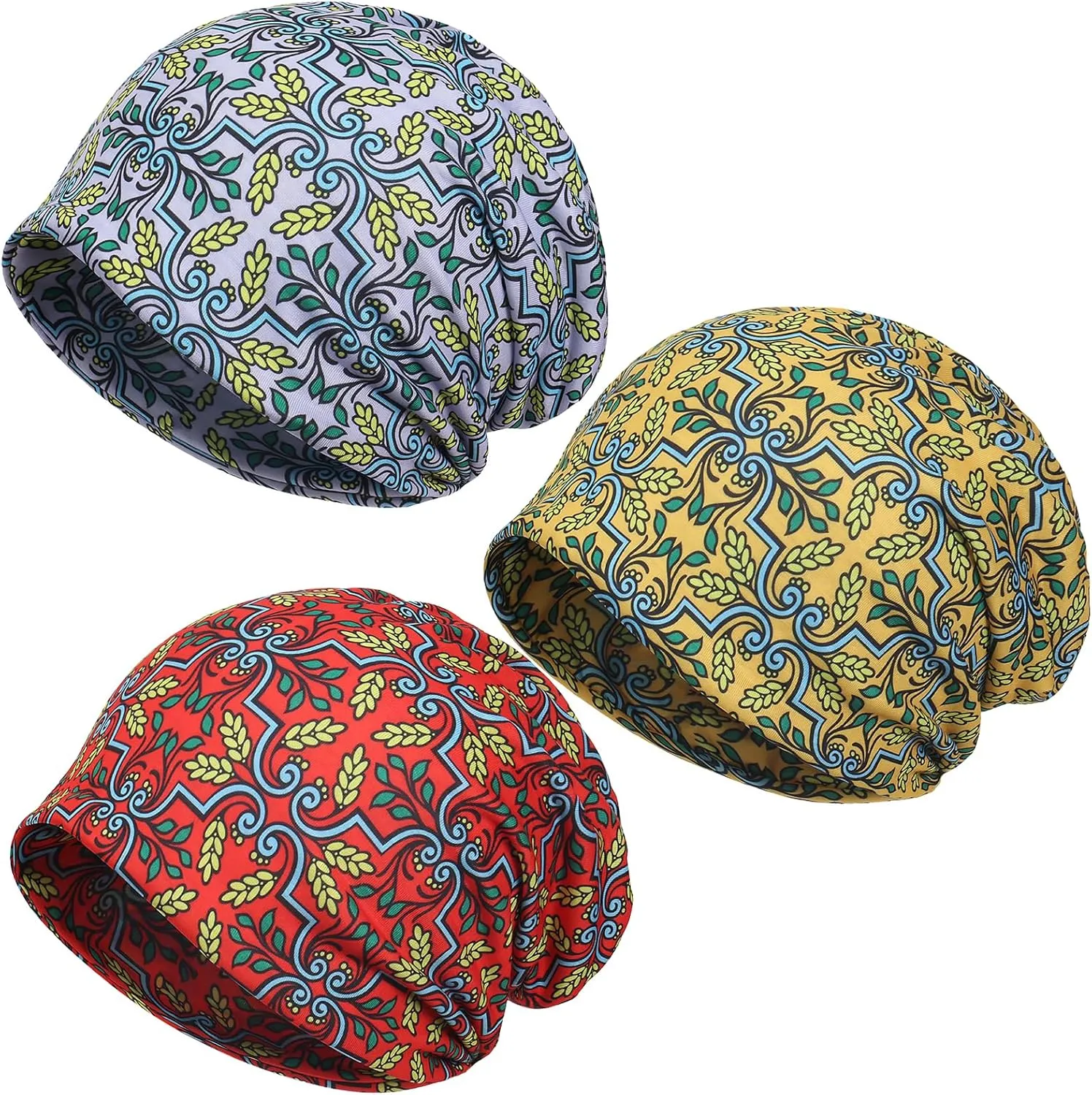 Jemis Versatile Soft-Feel Blend Beanie & Scarf - Stretch Boho Headwear for Chemo Ideal Easy Care