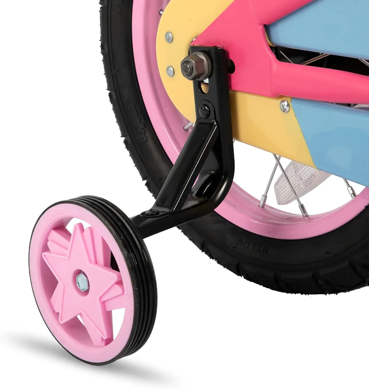 JOYSTAR 12 14 16 Inch Kids Bike for 2-7 Years Girls 33-53 Inch Tall, Toddler Girls Bike with Training Wheels, Rainbow Bikes, Children Bicycle, Macaroon