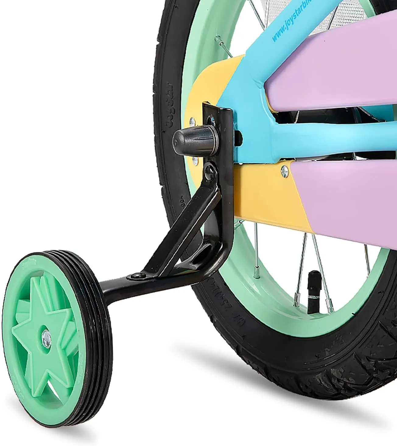 JOYSTAR 12 14 16 Inch Kids Bike for 2-7 Years Girls 33-53 Inch Tall, Toddler Girls Bike with Training Wheels, Rainbow Bikes, Children Bicycle, Macaroon