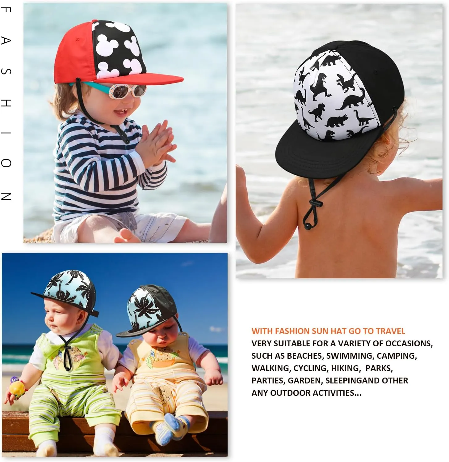 Kids Baseball Hat Visor, Toddler Boy Girl Sun Protection Hat Cotton Hats,Sun Hat for Baby Little Girls Boys Children