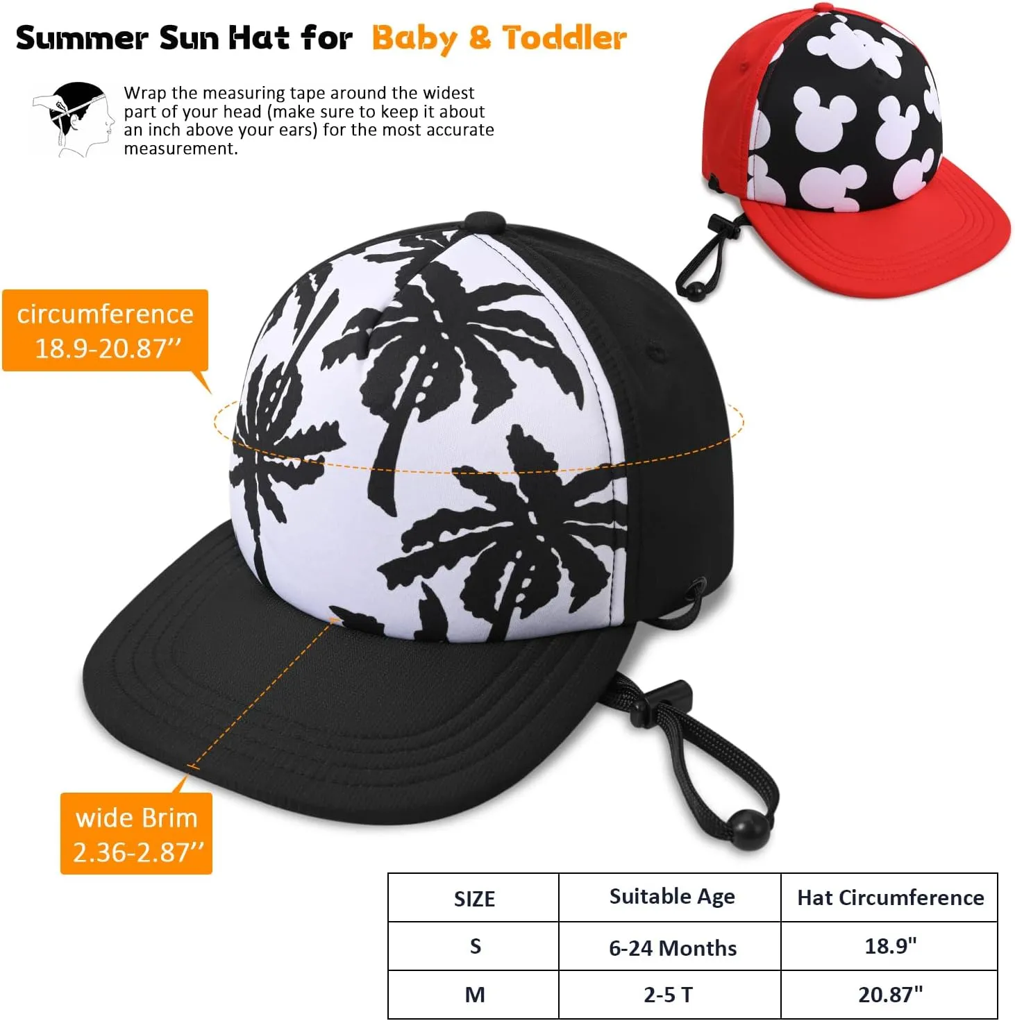 Kids Baseball Hat Visor, Toddler Boy Girl Sun Protection Hat Cotton Hats,Sun Hat for Baby Little Girls Boys Children
