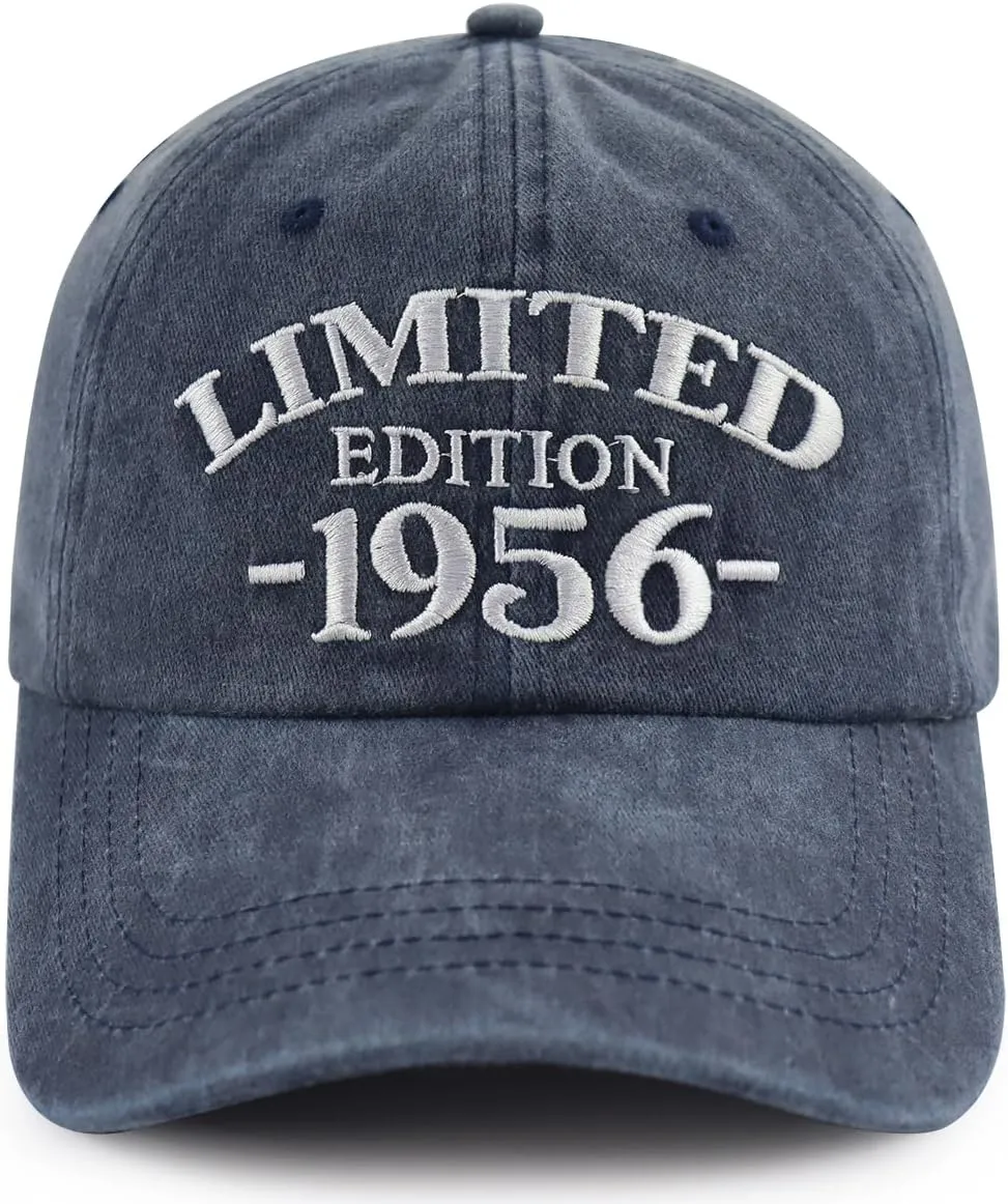 Limited Edition 1950 1951 1952 1953 1954 1955 1956 1957 1958 1959 Hat for Men Women, Adjust Birthday Baseball Cap
