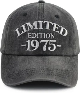 Limited Edition 1970 1971 1972 1973 1974 1975 1976 1977 1978 1979 Hat for Men Women, Adjustable Cotton Baseball Cap