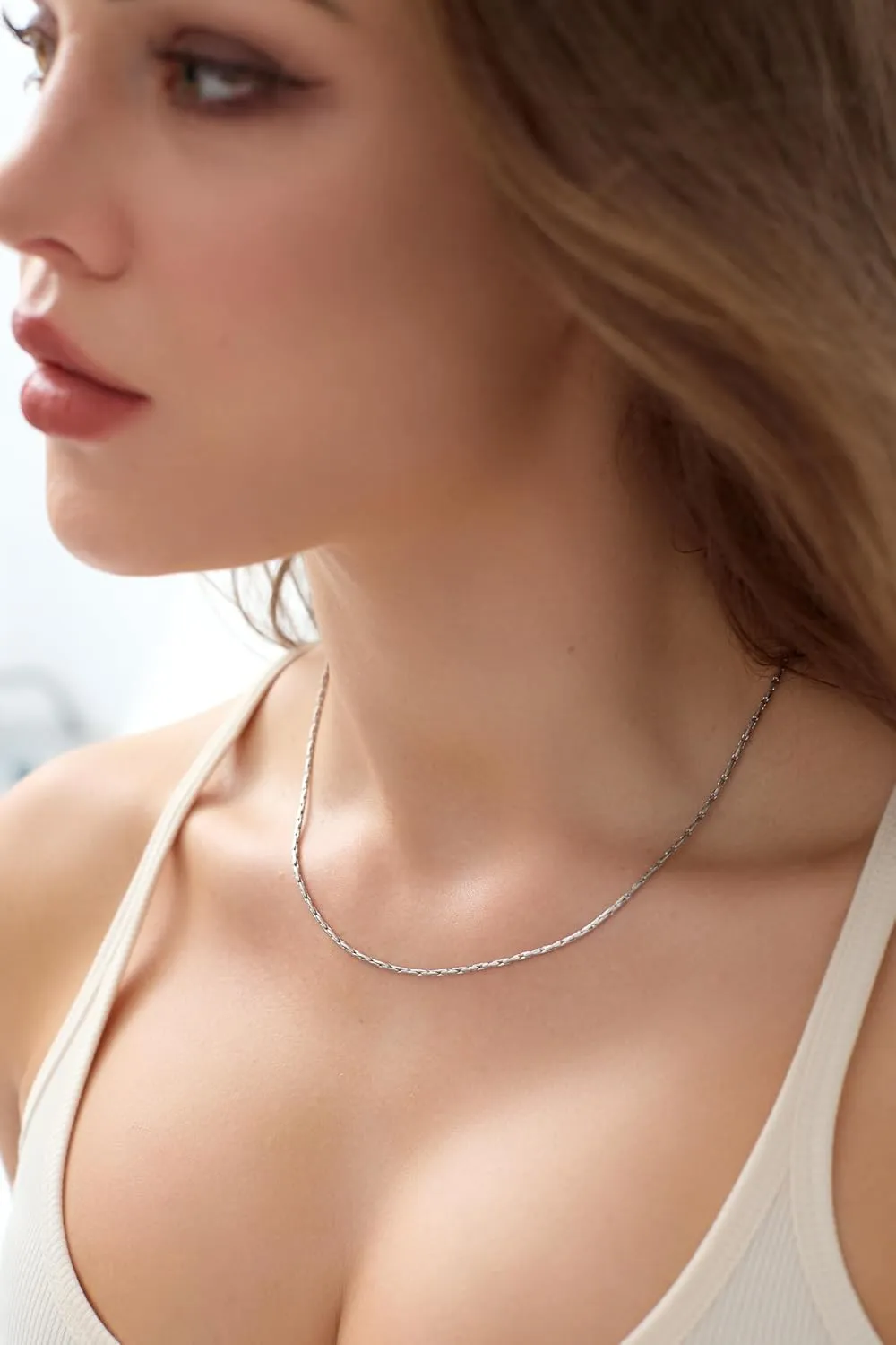 Mens Womens Surgical Stainless Steel Thin Chain Necklace 2mm,18-30 Inches