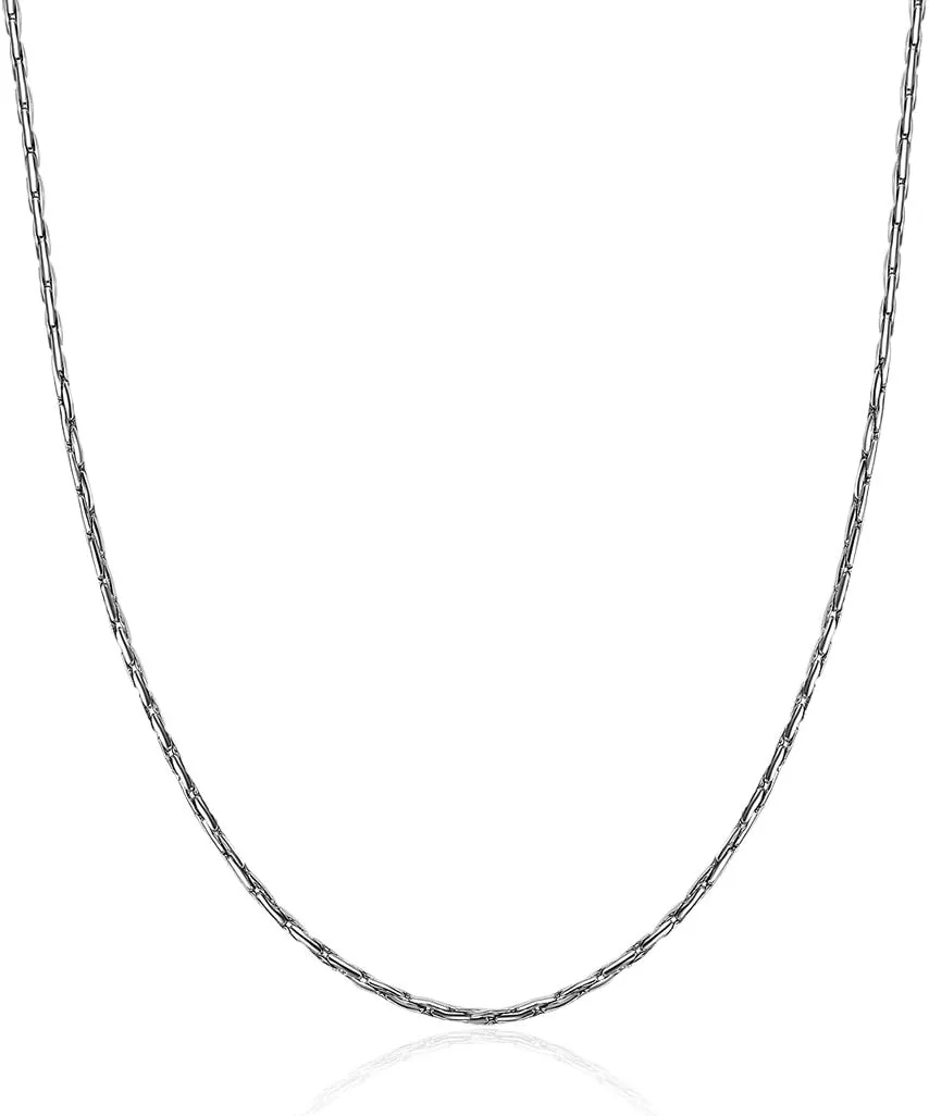 Mens Womens Surgical Stainless Steel Thin Chain Necklace 2mm,18-30 Inches