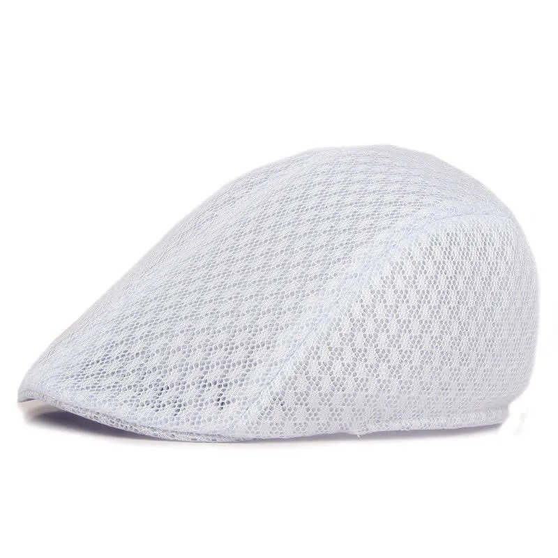 Mesh Summer Solid Color Flat Beret Hat