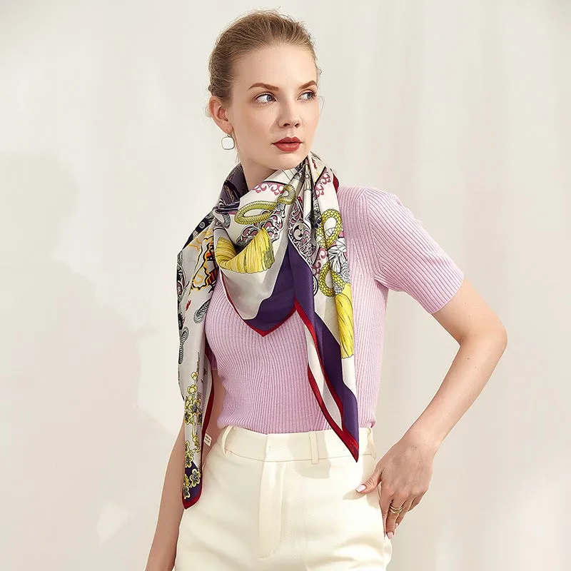 Mysterious East Silk Charmeuse Scarf 106
