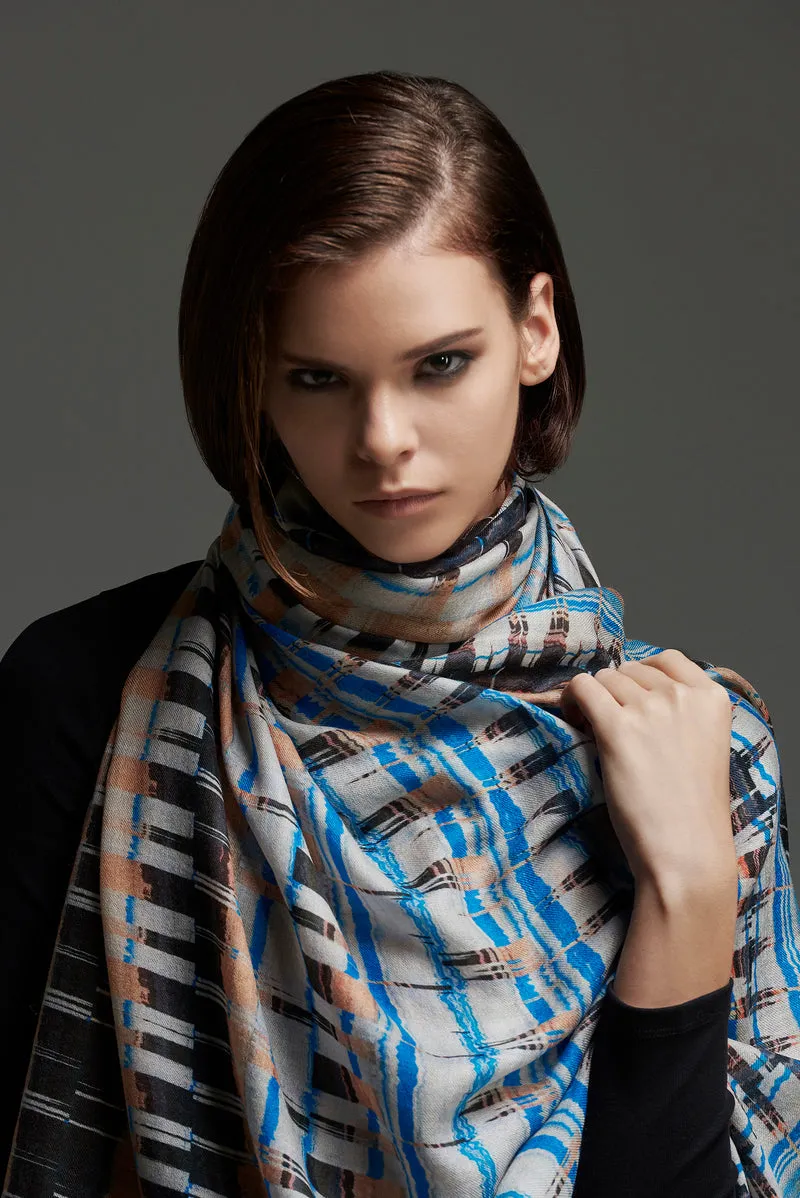 OCEAN WAVE PURE WOOL SCARF