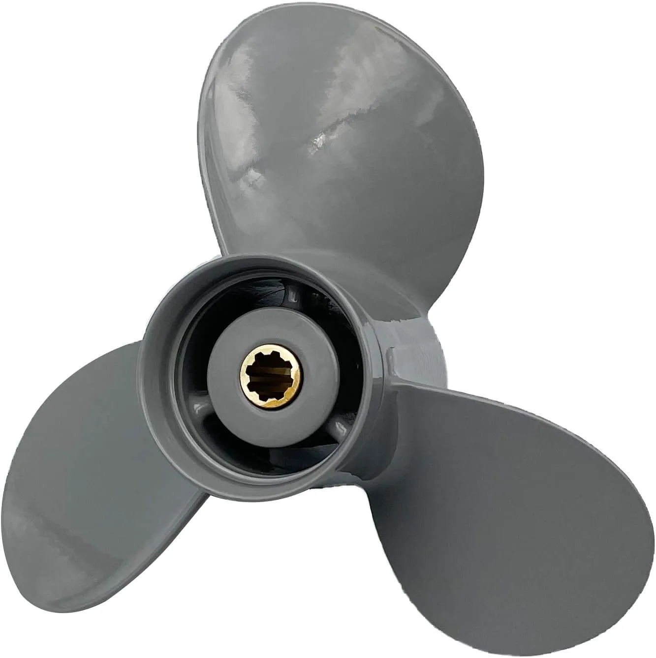 OEM Grade Aluminum Outboard 3 Blades Propeller for Honda Outboard Engines 8-20HP 2 1/2" Gearcase with 8 Spline Tooth,RH