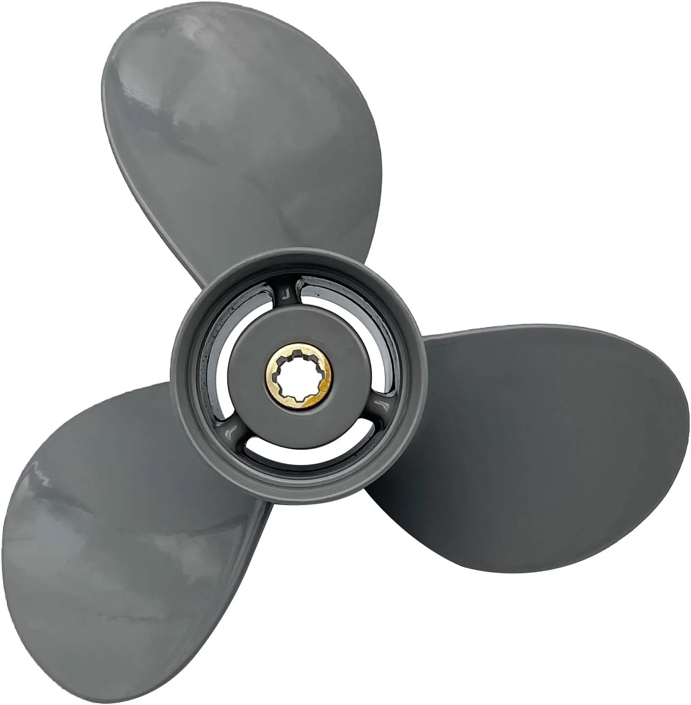 OEM Grade Aluminum Outboard 3 Blades Propeller for Honda Outboard Engines 8-20HP 2 1/2" Gearcase with 8 Spline Tooth,RH