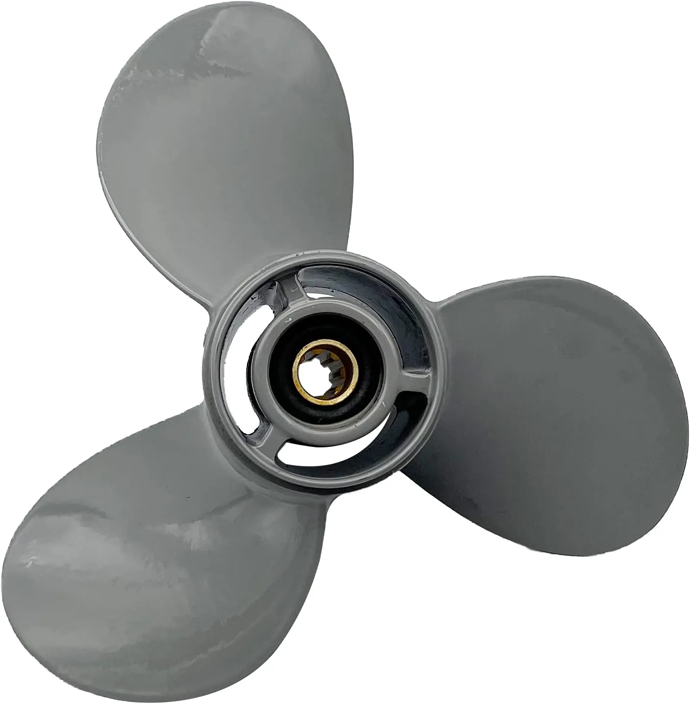 OEM Grade Aluminum Outboard 3 Blades Propeller for Honda Outboard Engines 8-20HP 2 1/2" Gearcase with 8 Spline Tooth,RH