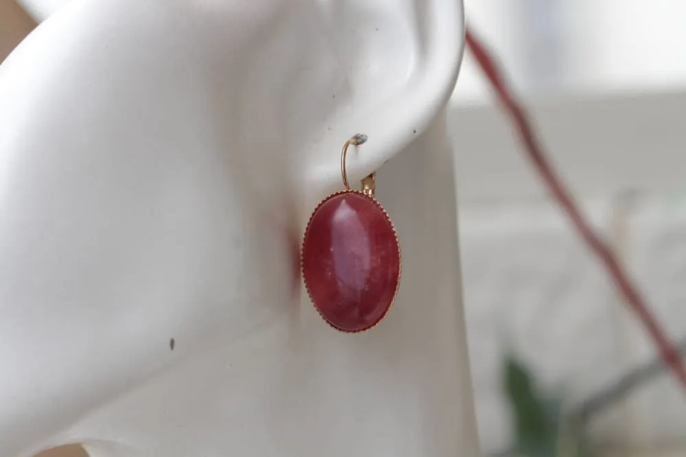 RED AGATE EARRINGS