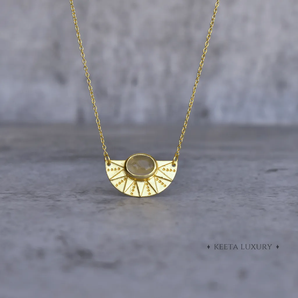 Sunrise Flower - Citrine Necklace