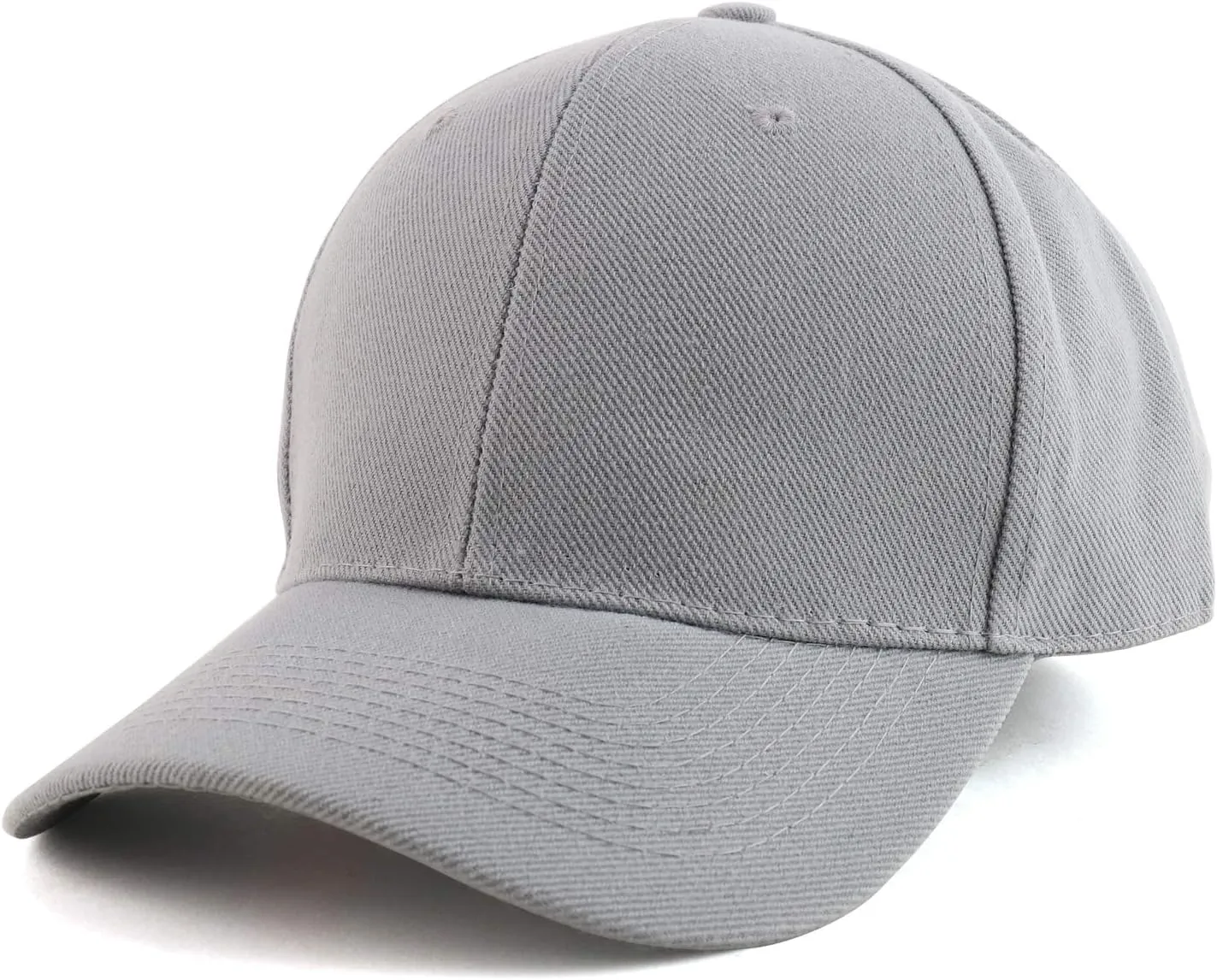Trendy Apparel Shop Big Size Oversized Plain Structured Fitted Baseball Cap