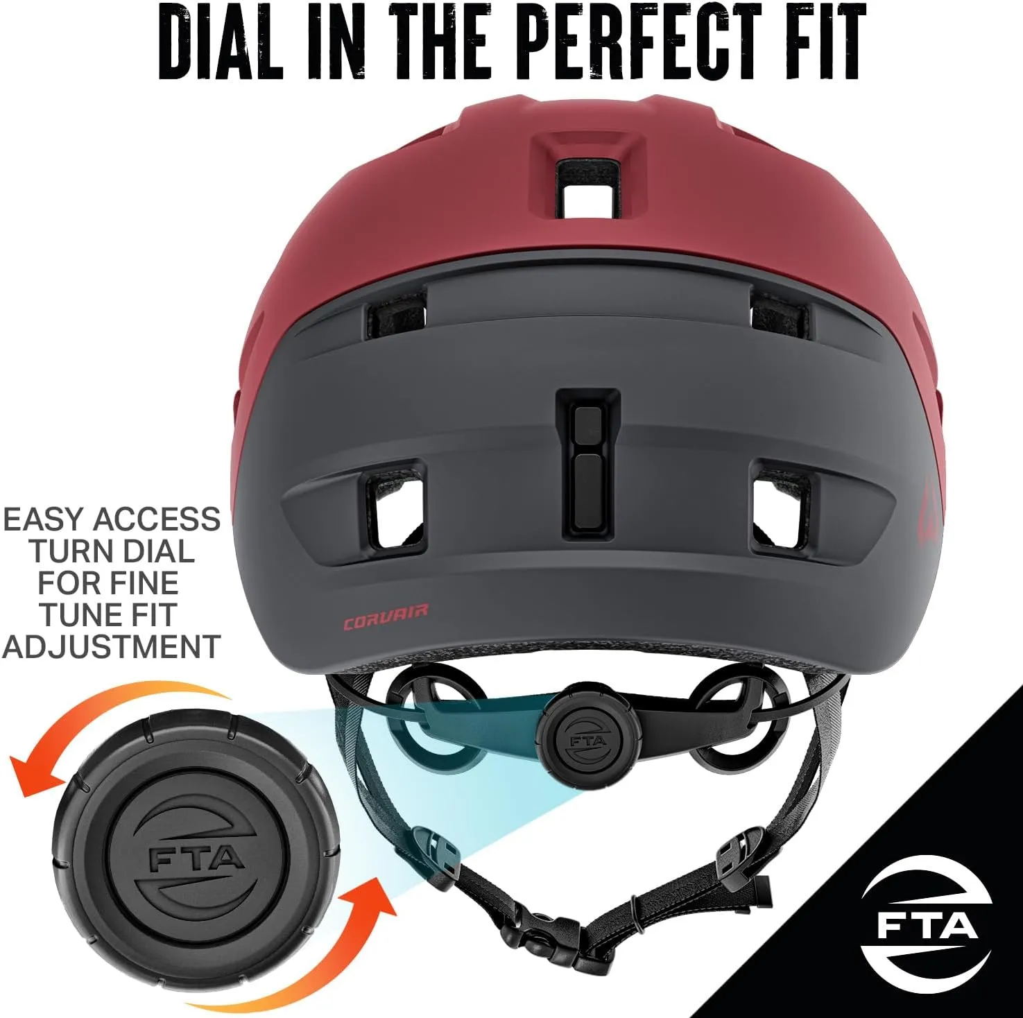 Wildhorn Corvair Mountain Bike Helmet for Men and Women with Maximum Venting, FTA fit System & Adjustable Visor. Adjustable Sizing Adult Bike Helmets for Women and Men. Stylish All Around MTB Helmet