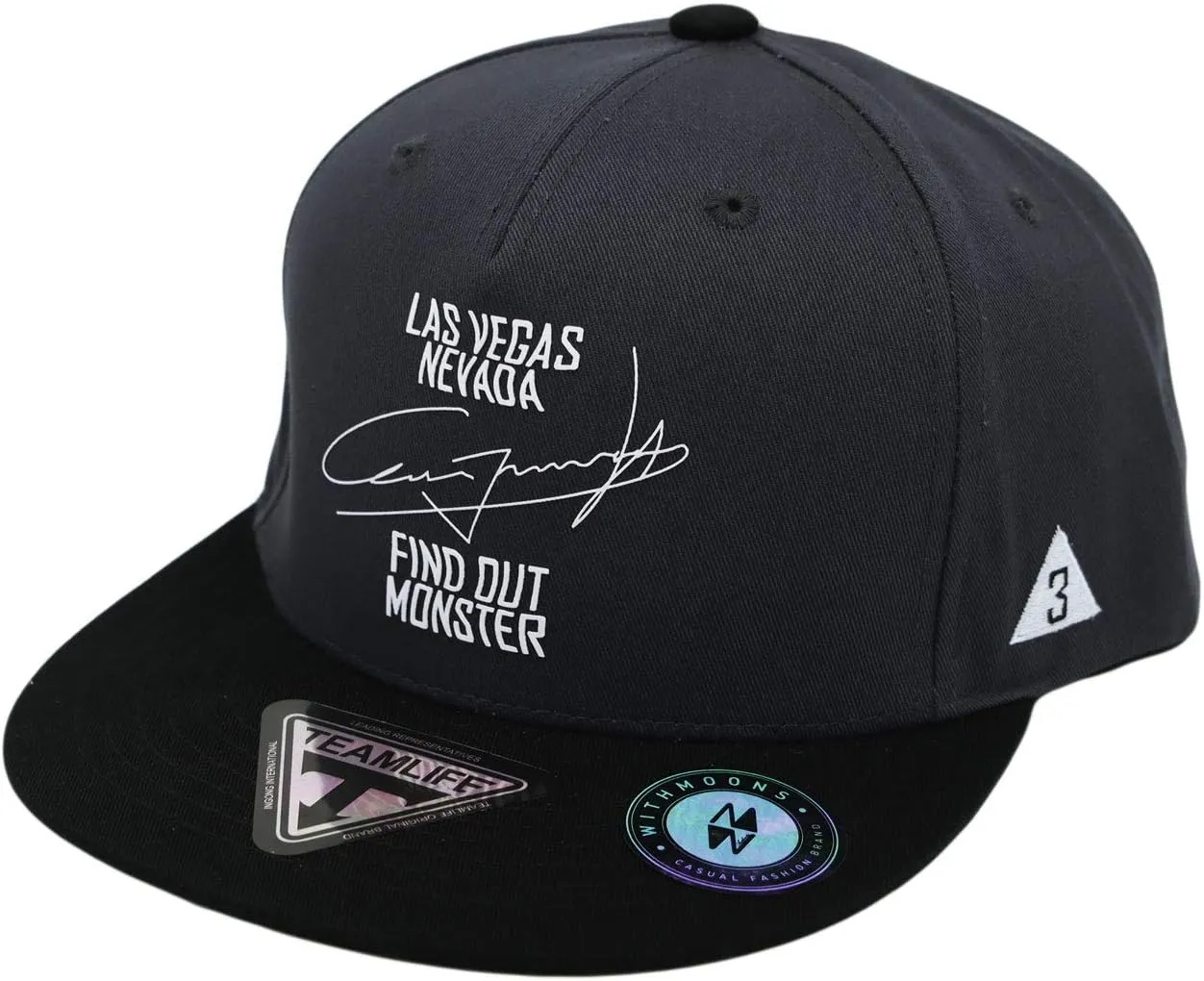 WITHMOONS Snapback Hat Flat Brim Two Tone Hiphop Baseball Cap TR21318