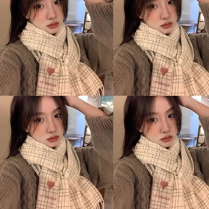Women's Fashion Love Warm Faux Cashmere Shawl Scarf