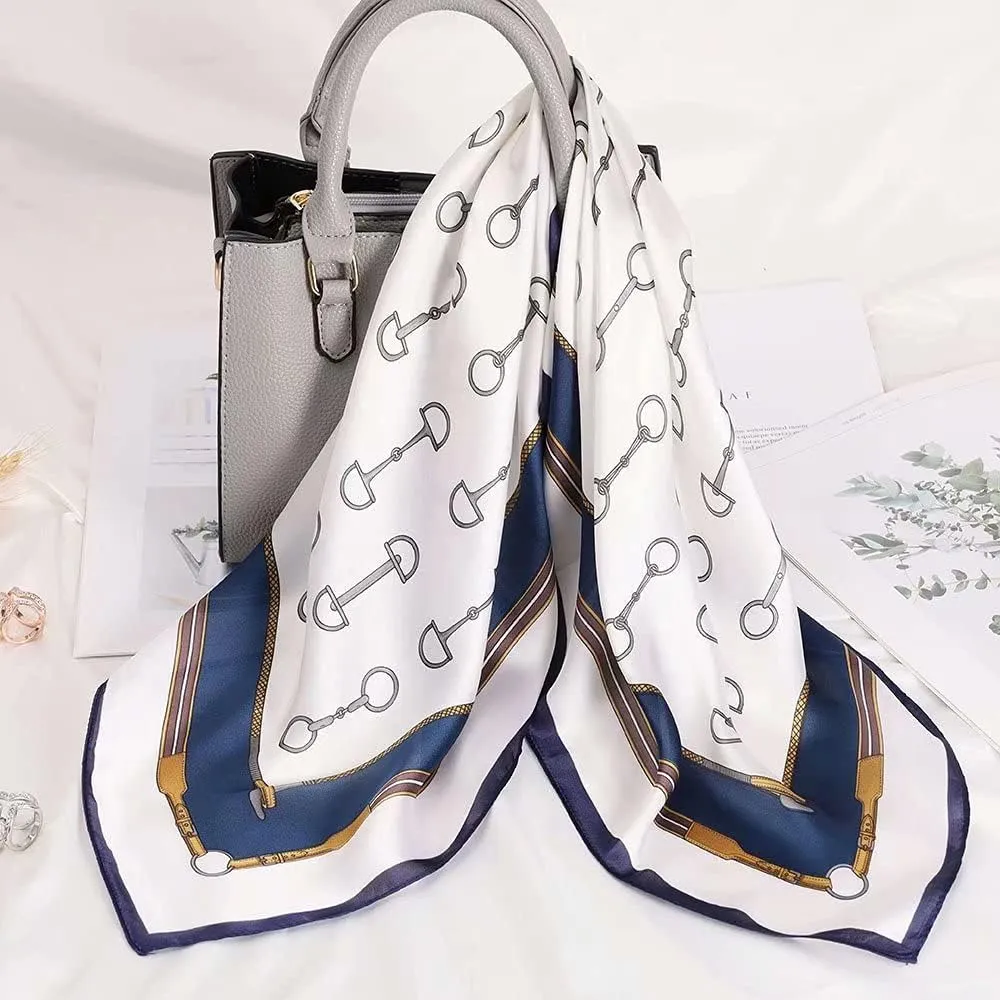 YOUR SMILE Silk Like Scarf Square Satin Hair Scarf Fashion Neck Scarfs for Women 27'' x 27''