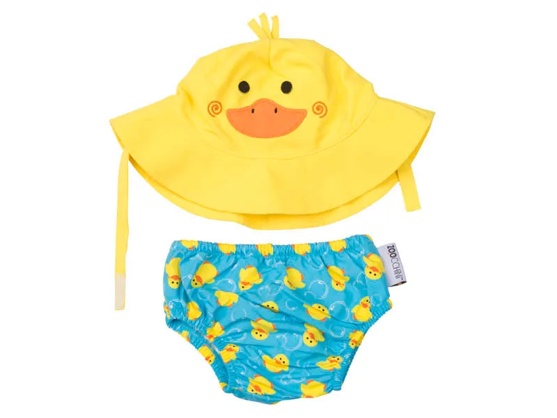 ZOOCCHINI - UPF50  Swim Diaper   Sun Hat Set